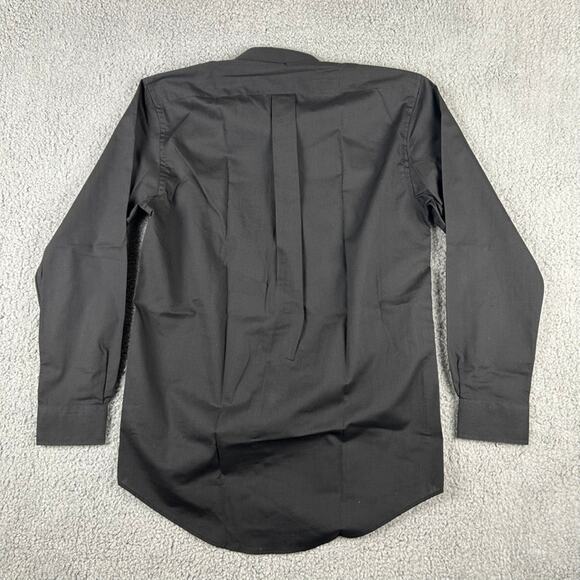 Hill & Archer Men's Size 14.5-32/33 Black Solid Long Sleeve Button Up Shirt - Picture 8 of 9